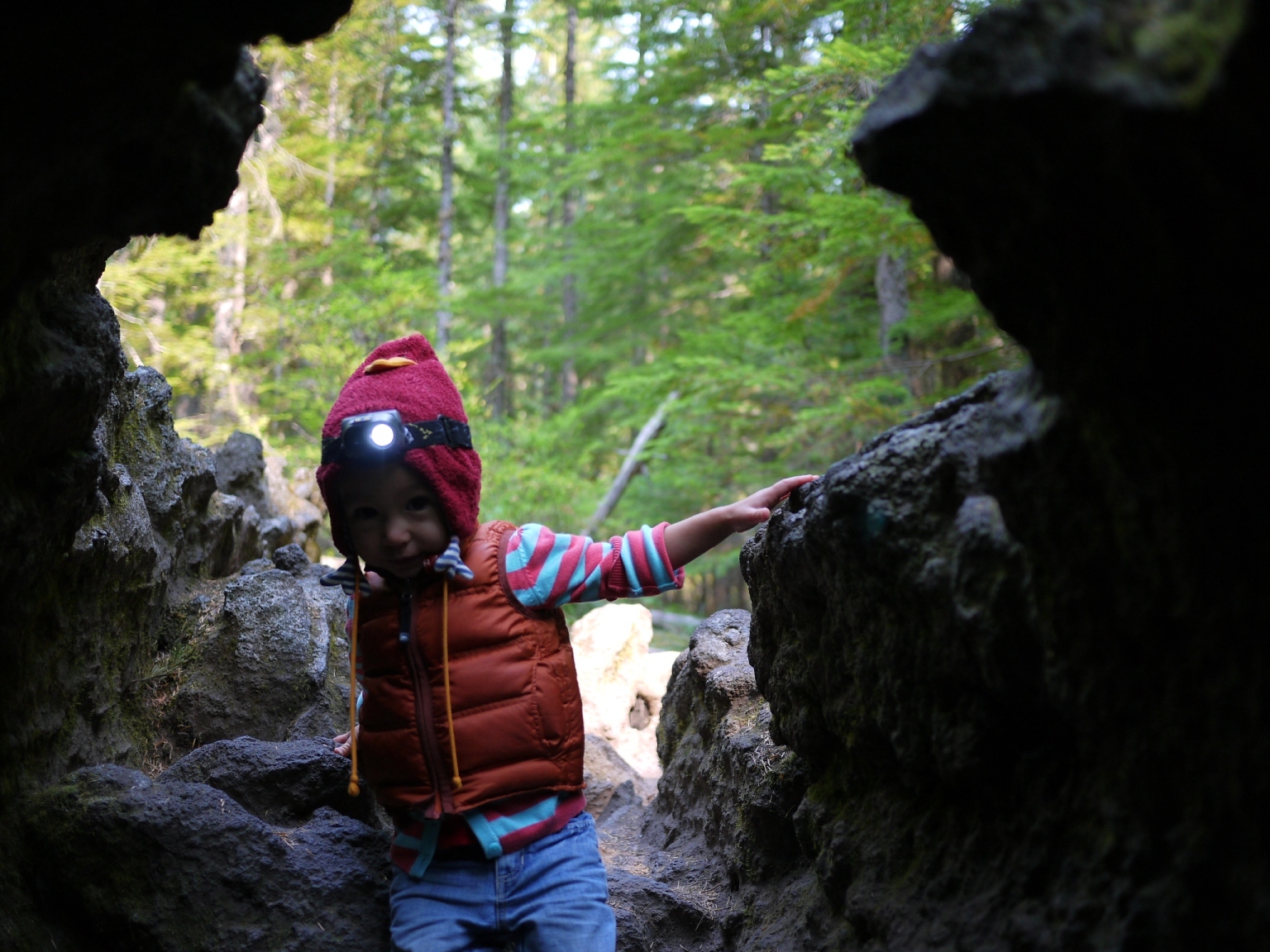 Lola Hiking at Ape Cave Ryan Ojerio