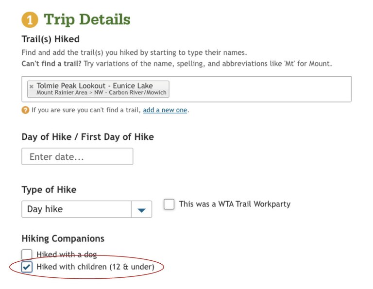 Trip report — hiked with kids