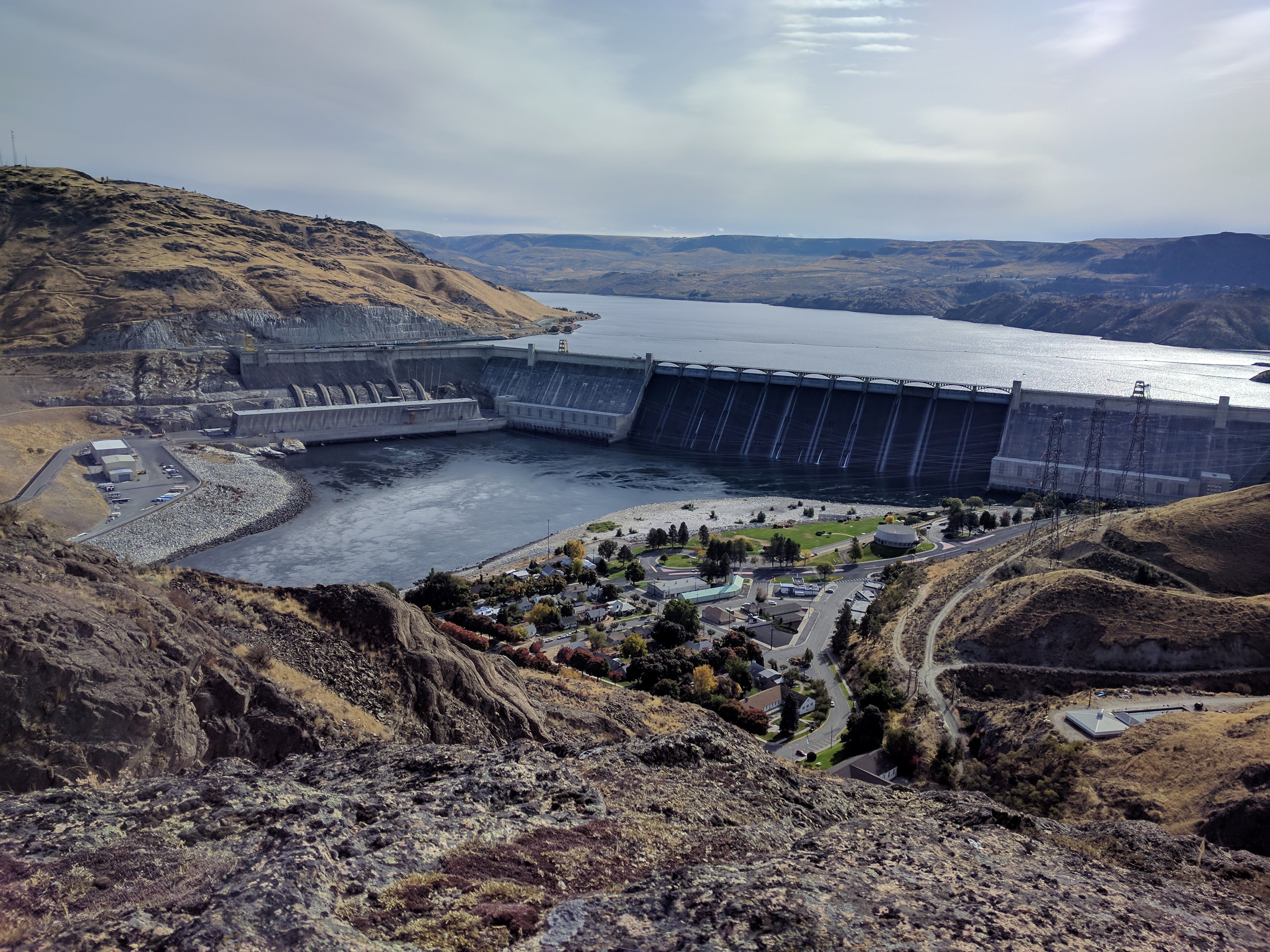 Views of the Grand Coulee Dam from the Candy Point Trail. Photo by trip reporter Geoff Winslow.