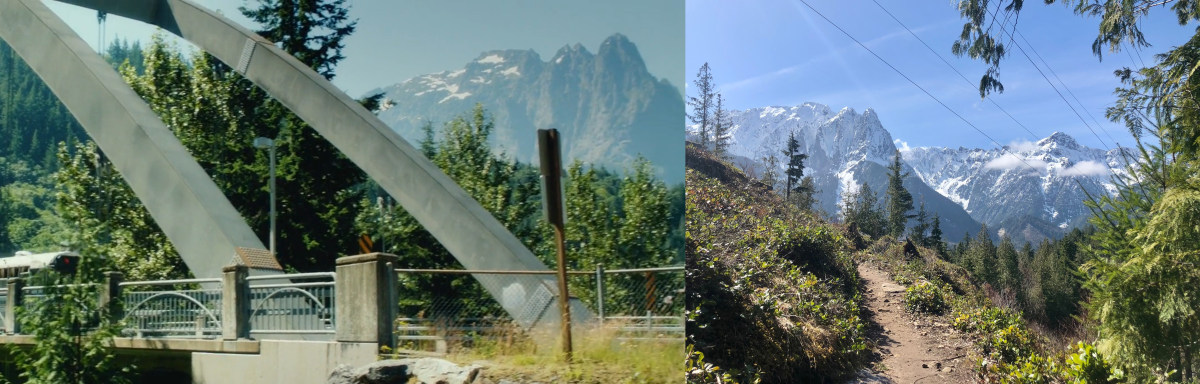 Mount Index in the background of Captain Fantastic and Heybrook Ridge. Photo by maryvr. A view of Mount Index in the background of Captain Fantastic and a view of Mount Index from the Heybrook Ridge trail. Photo by maryvr.