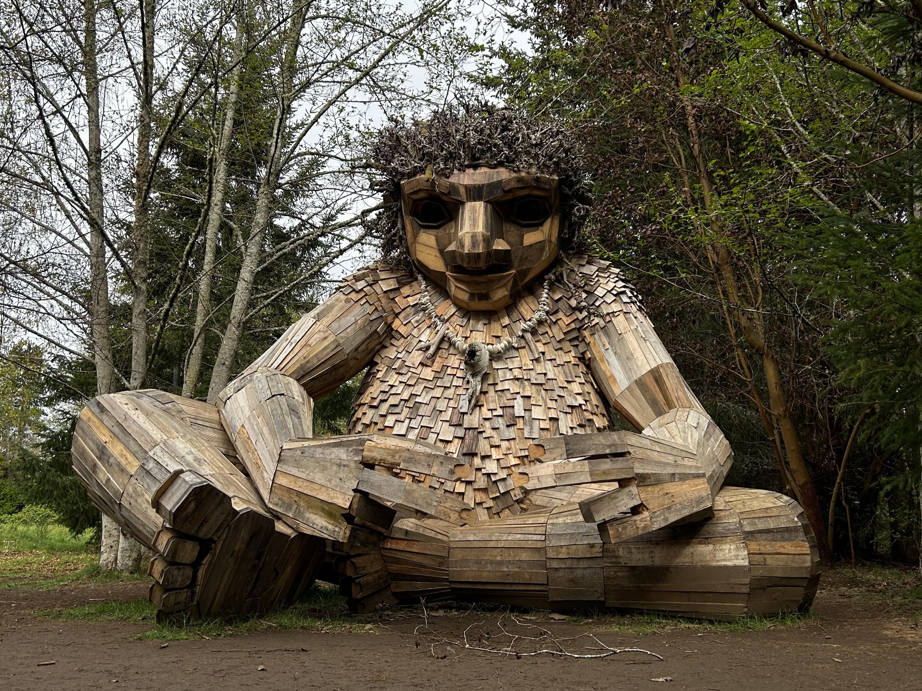 Sakai Park. Photo by HikerVick. Pira the Peacekeeper Troll at Sakai Park. Photo by trip reporter HikerVick.