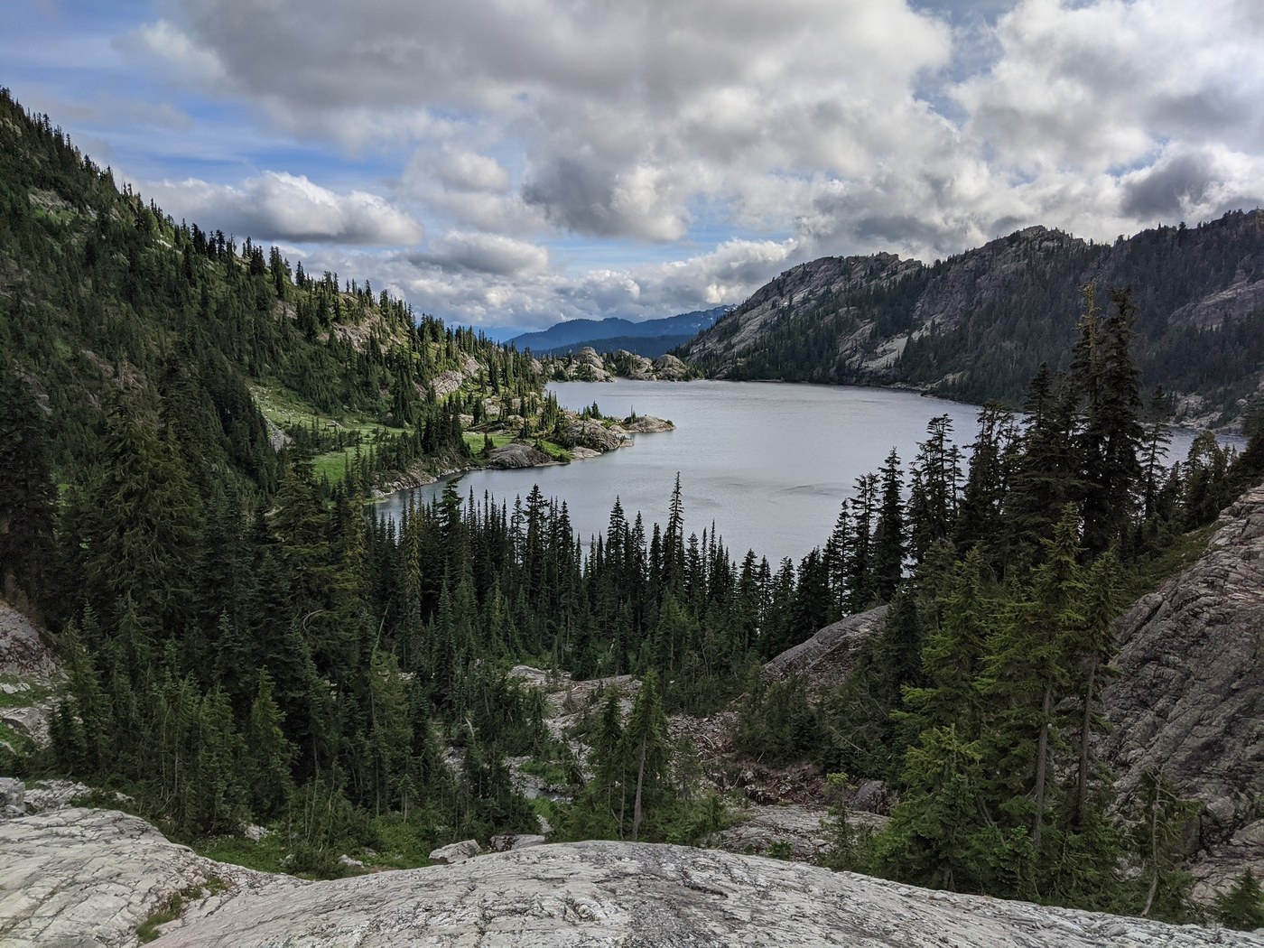 Looking down on Spade Lake