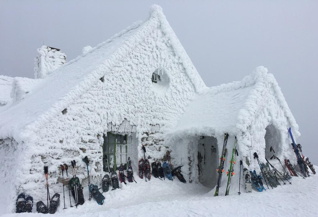 Snowshoes at Vista House on Mount Spokane. Photo by Holly Weiler.