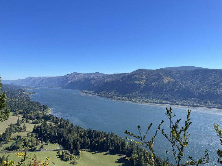 Cape Horn on a sunny October Day. Expansive views upriver.