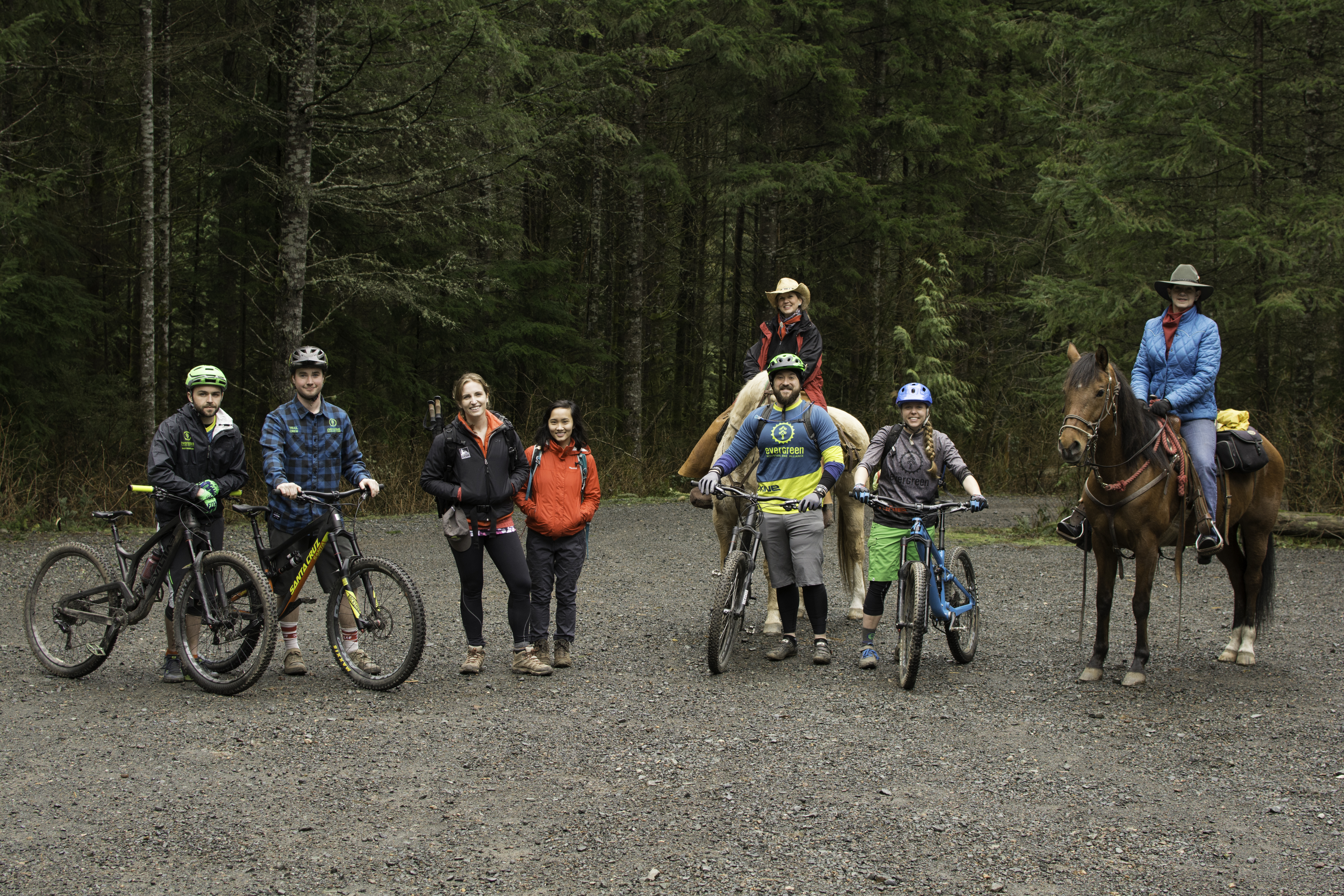 Know who has the right-of-way when encountering other trail users.
