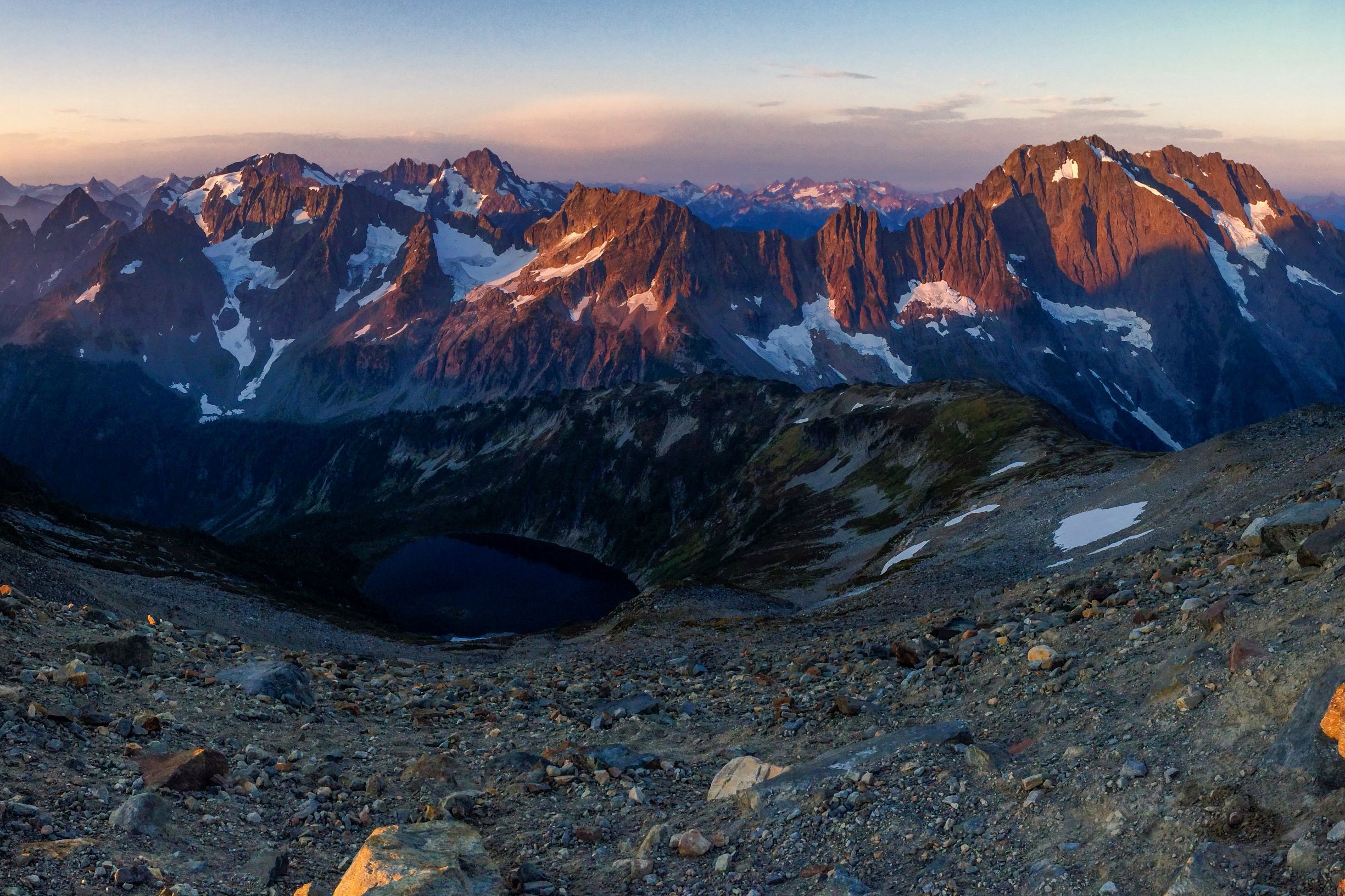 Sunset at Sahale. Photo by Doug Diekema. Sunset at Sahale. Photo by Doug Diekema.