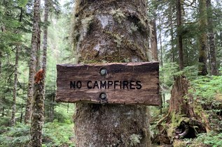 A no campfires sign.