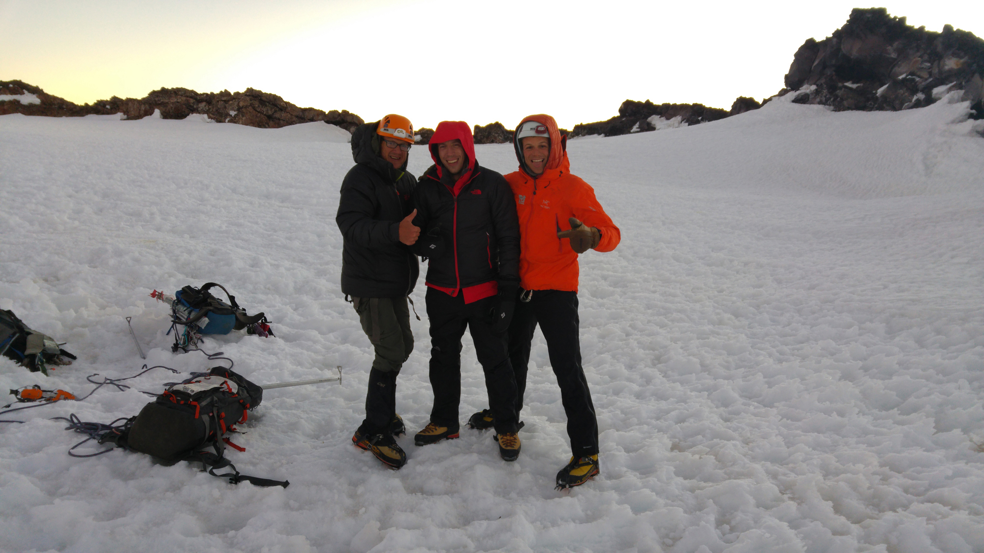 Seth and friends on Mount Rainier