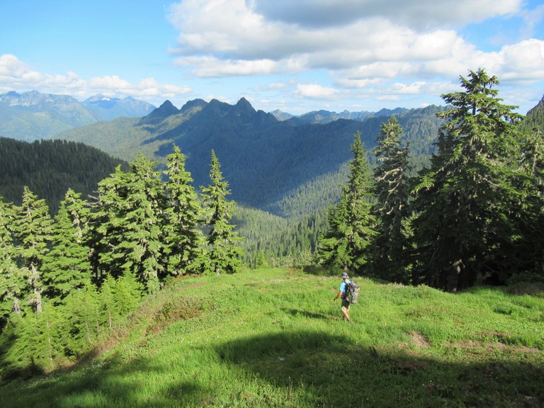 Craig on a hike along Six Ridge in the Olympics. Photo courtesy Craig Romano. IMG_2002.JPG