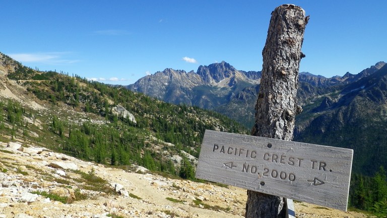 In wilderness areas, signs are simple, made out of wood and don’t include distances to destinations. Photo by Cody Sherrodd A PCT sign in a national forest.