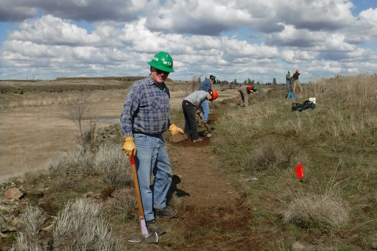 Galen Chamberlain on a work party. Photo by Holly Weiler. Galen Chamberlain on a work party. Photo by Holly Weiler.
