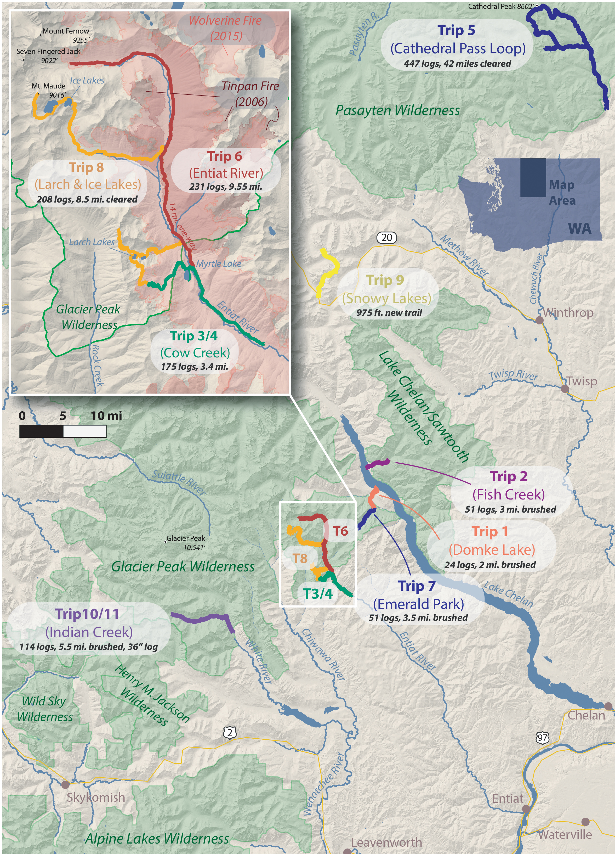 Map of pro crew work