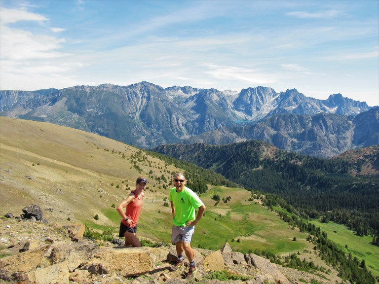 Craig and Jodi on a 22 mile trail run around Windy Pass.