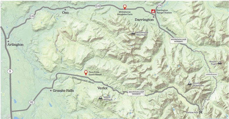 Mountain Loop Highway Map