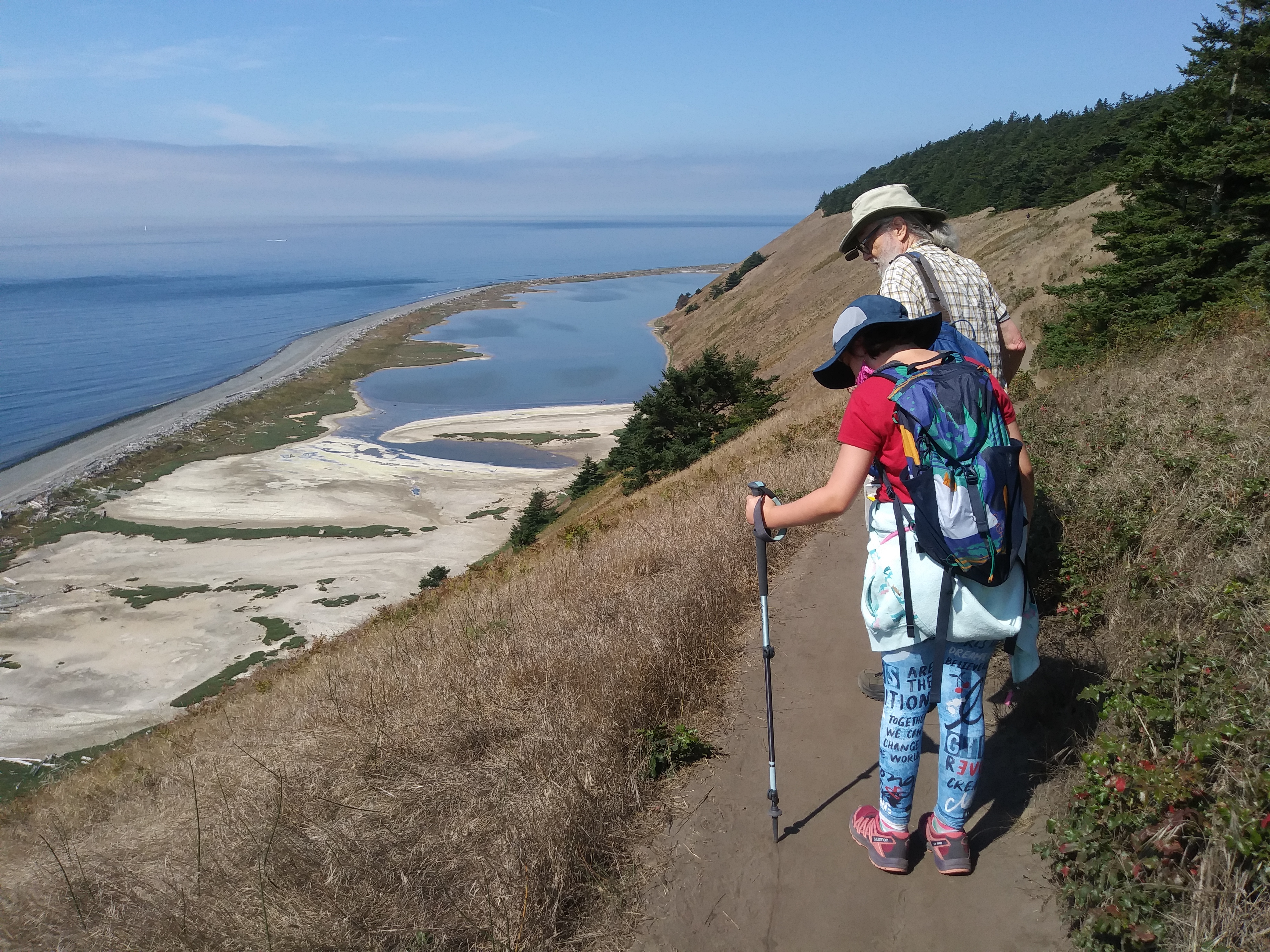 Alan Gibbs hiking on trail