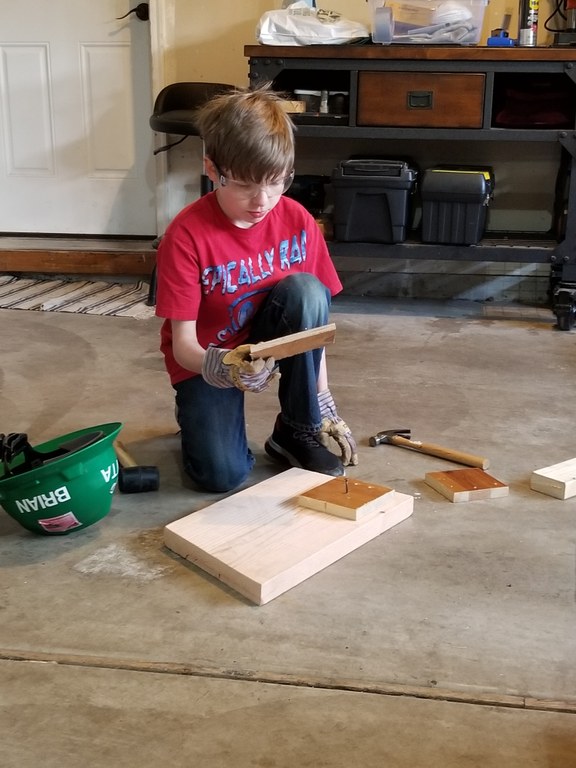 Brian using proper PPE