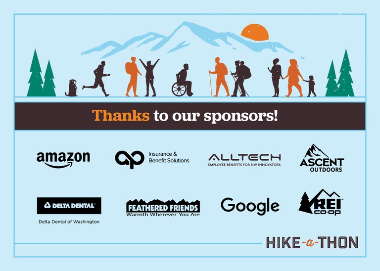 Logos of the sponsors of Hike-a-Thon 2022