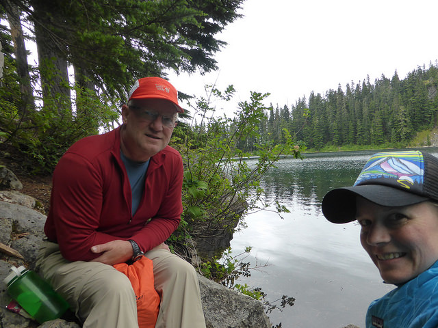 Andrea and her father on a recent trip to Mirror Lake.