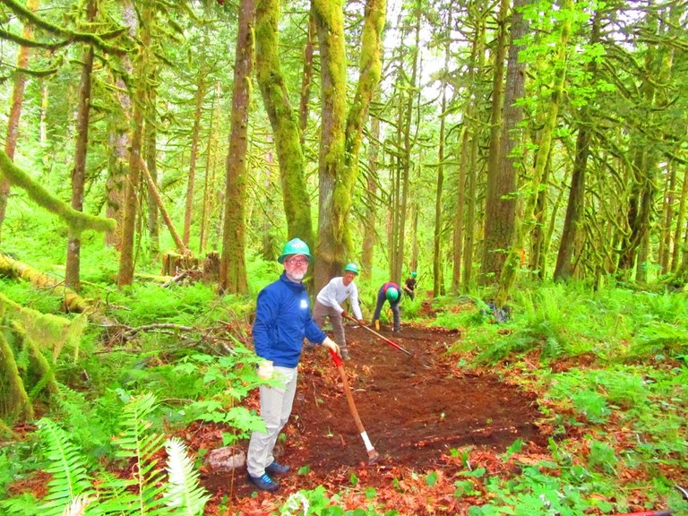 The Erinswood Trail in its initial roughed-in state. Photo by Bob Adler.