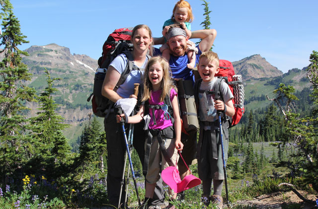 The family on their Lily Basin backpacking trip. Photo courtesy Lorelei Felchlin.