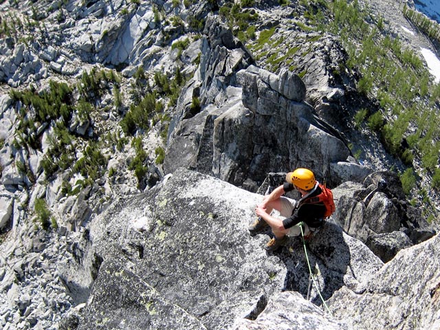 Andrew Pringle enjoying his hiking holiday on Pruski Peak.