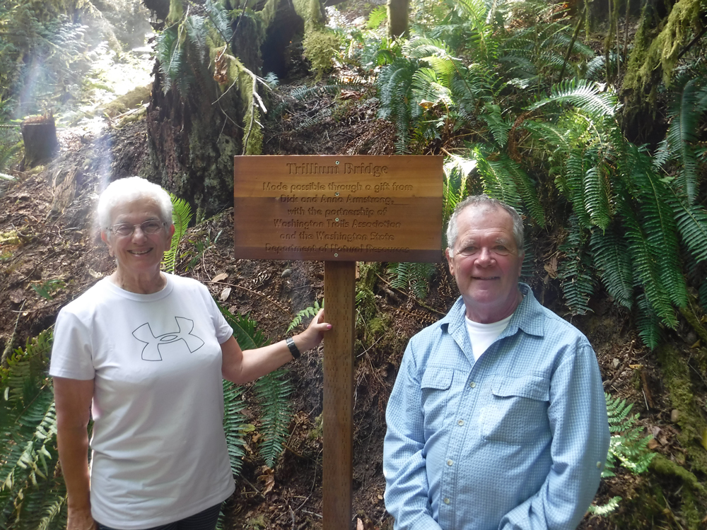 The Armstrongs with the Trillium Bridge