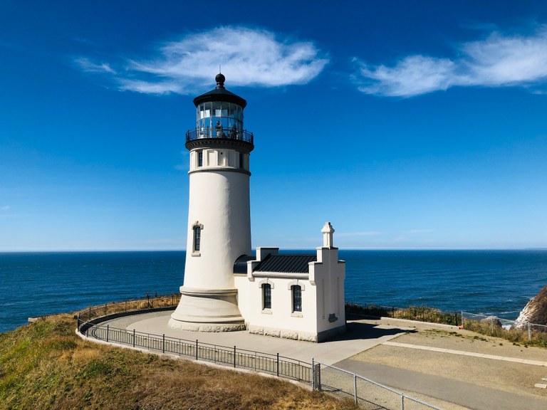 Lighthouse at Cape Disappointment State Park. Photo by LeZo. 