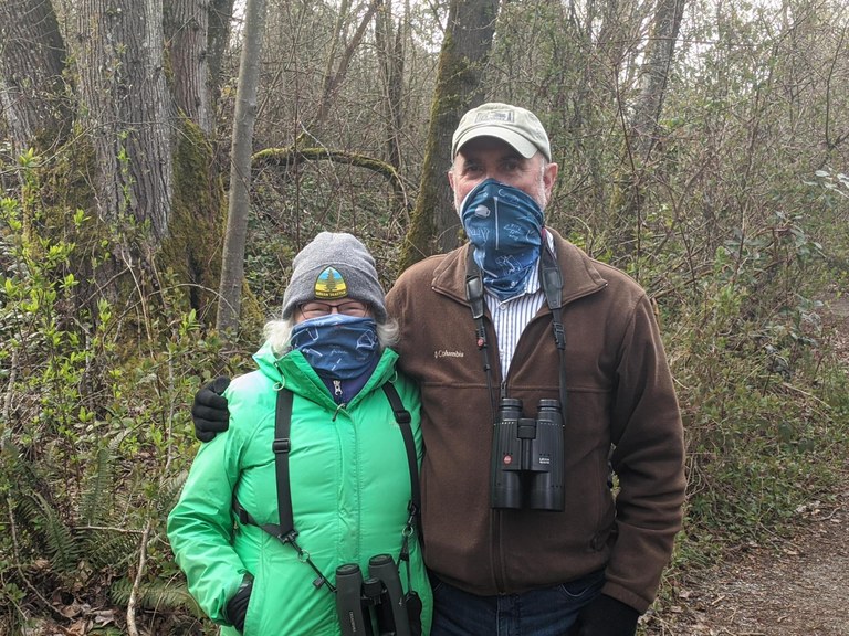 Gerry and Ed birding in the time of coronavirus.