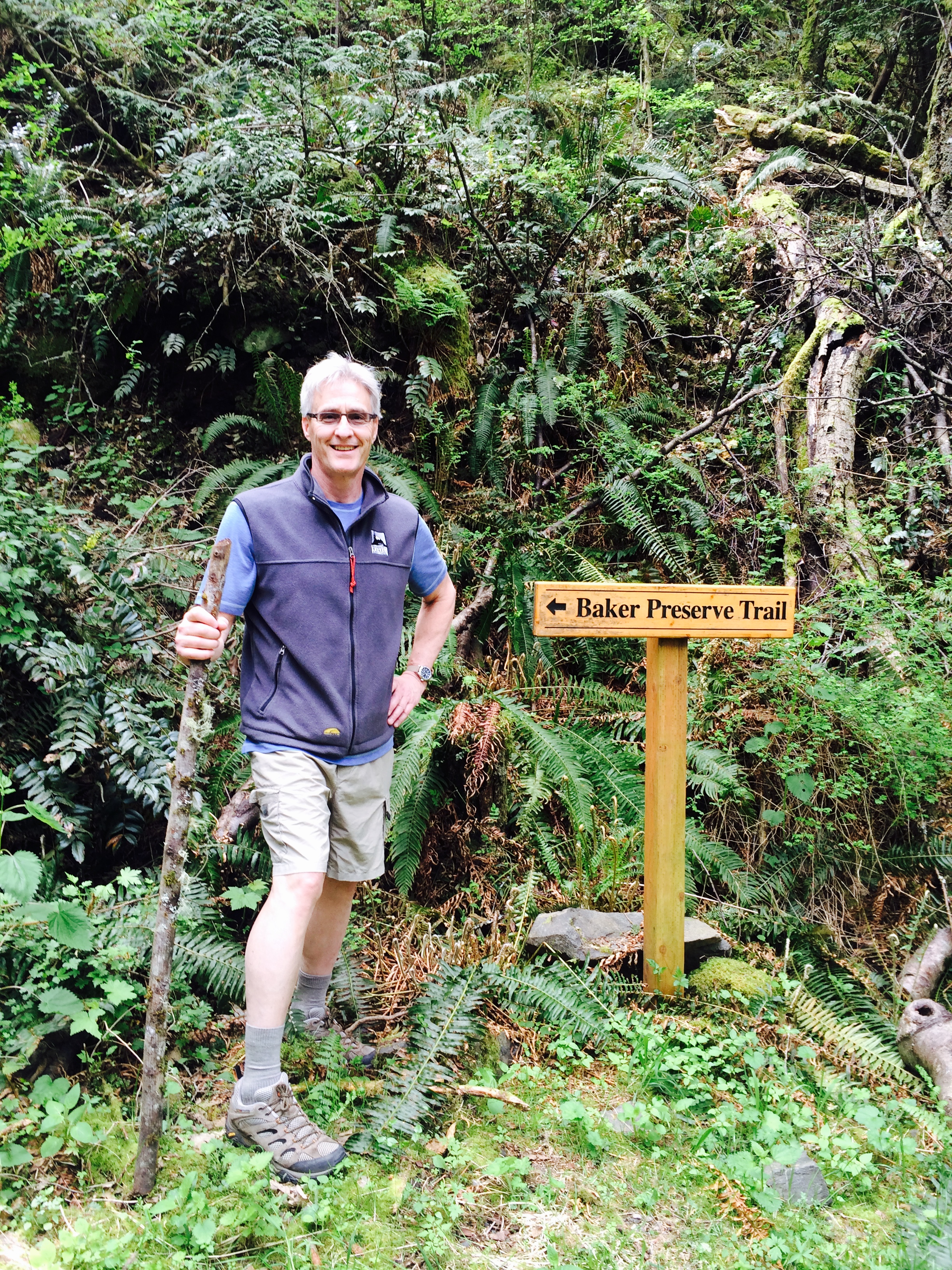 Doug Breckel on trail. Photo by Leslie Breckel