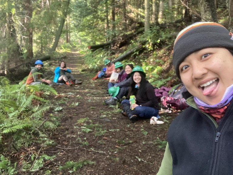 Selfie during a break on an ELP work party at Deception Pass. Photo by MJ Sampang.