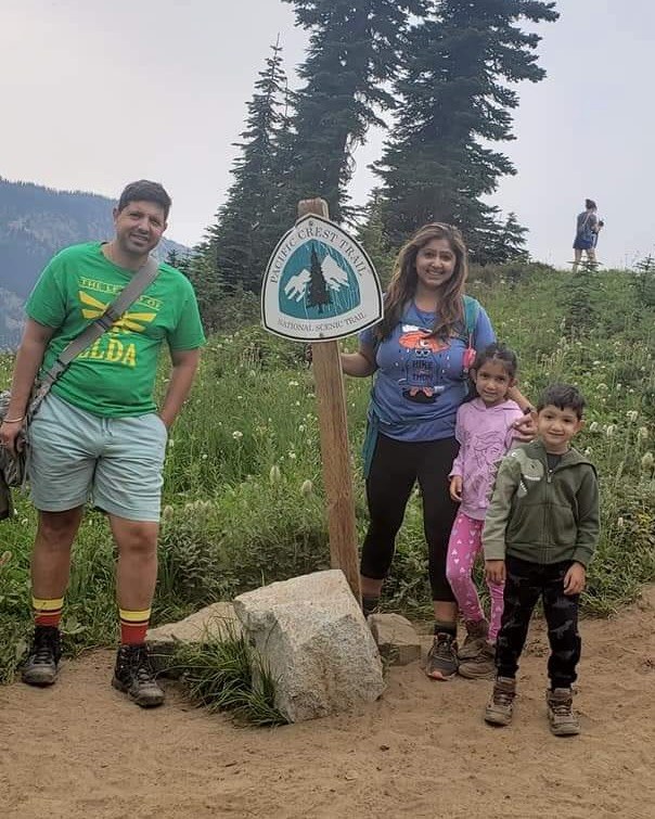 Image: A picture of Mani and her family team, Mountain Slayers + 2. Photo by Mani Dhami.