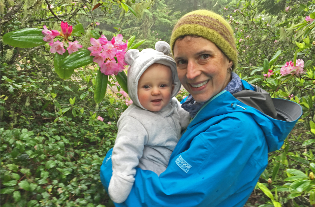 Krista Dooley with AJ on Mount Walker. Photo courtesy Krista Dooley.