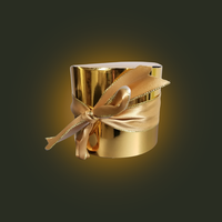 A golden toilet paper roll.