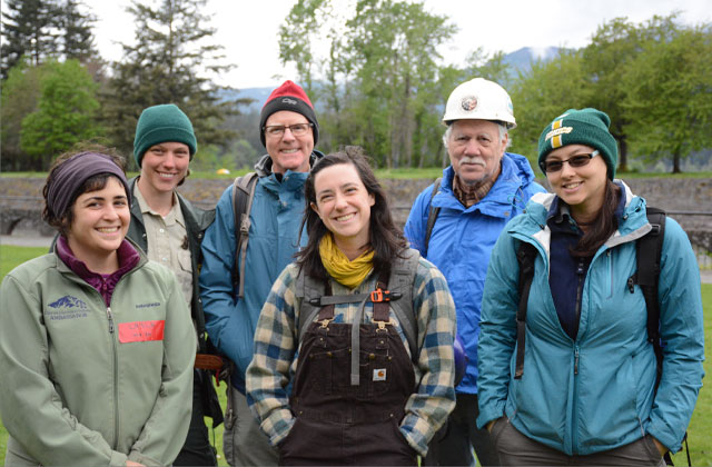 Layla(far left) and her crew pauses for a smile before heading into the field. Photo by Anna Roth. 