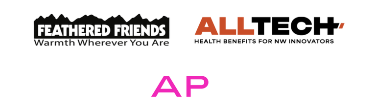 Logos from Feathered Friends, ALLtech and Advanced Professionals