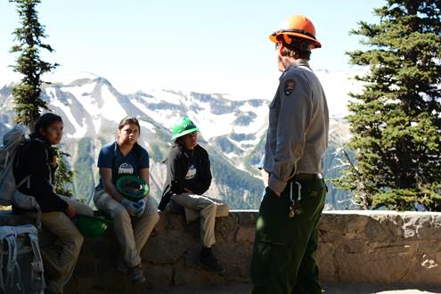 Ranger Montgomery explains the importance of building an inclusive conservation legacy. Photo by Michelle Piñon