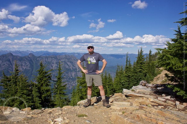 Aaron showing off his Hike-a-Thon colors this summer. Photo courtesy Aaron Peabody. 