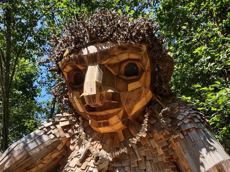 Pia the Peacekeeper, the Dambo Troll at Sakai Park on Bainbridge Island. Photo by trip reporter Jenchilada.