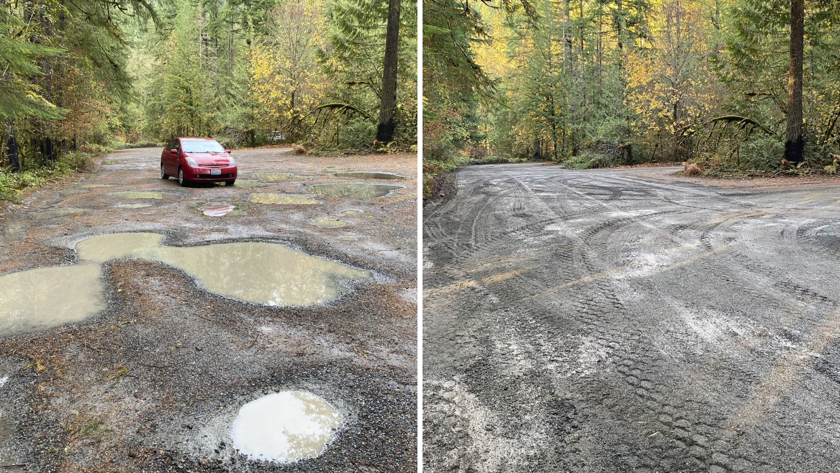Mount Si trailhead before/after maintenance funding Mount Si trailhead before/after maintenance funding