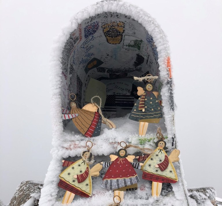Mailbox Peak with ornaments. Mailbox Peak with ornaments.