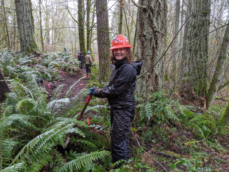 Haylee as ACL. Photo by Bob Zimmerman. Haylee as an ACL on a day work party at Maplewood Heights. Photo by Bob Zimmerman.