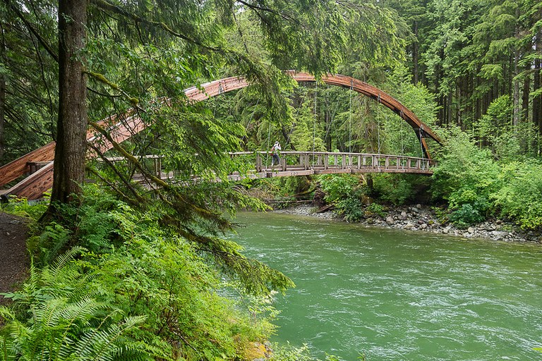 The impressive Middle Fork bridge