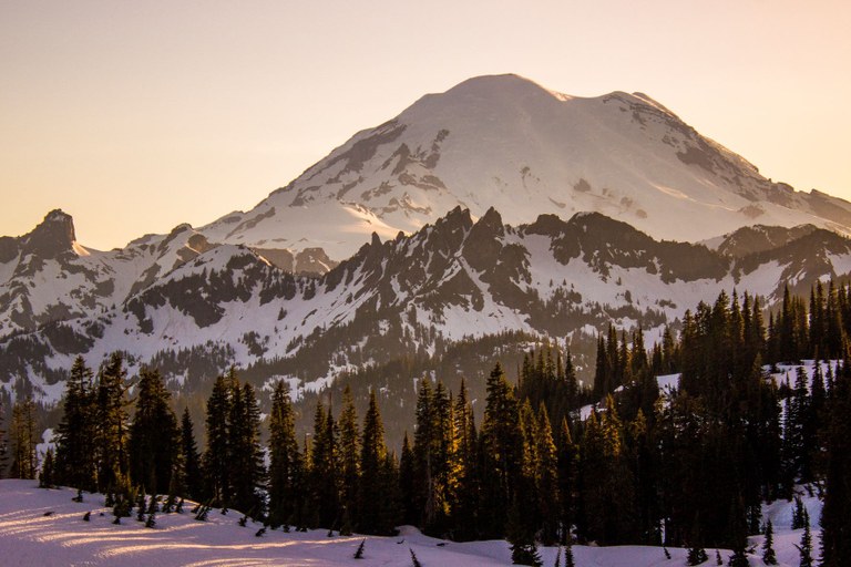 Mount Rainier from Naches Peak Loop trail. Photo by Stephanie Campbell.
