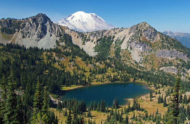 The view on the PCT section between Crystal Mountain and Chinook Pass. LWCF has protected hundreds of acres of land along the PCT. Photo by j brink.
