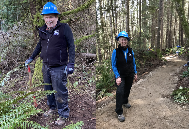Patrick and Marji Sullivan at Port Gamble Forest Heritage Park.
