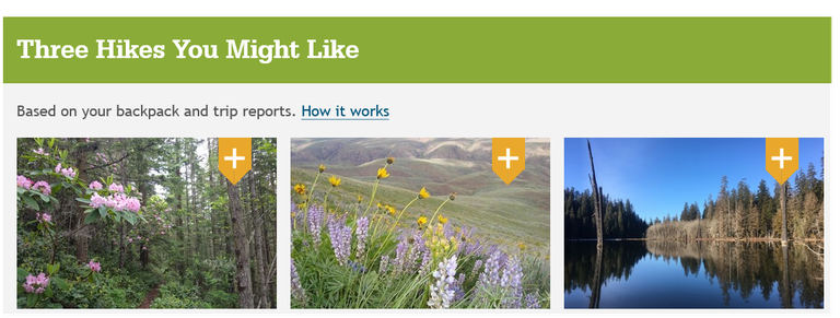 Hike recommender release screenshot