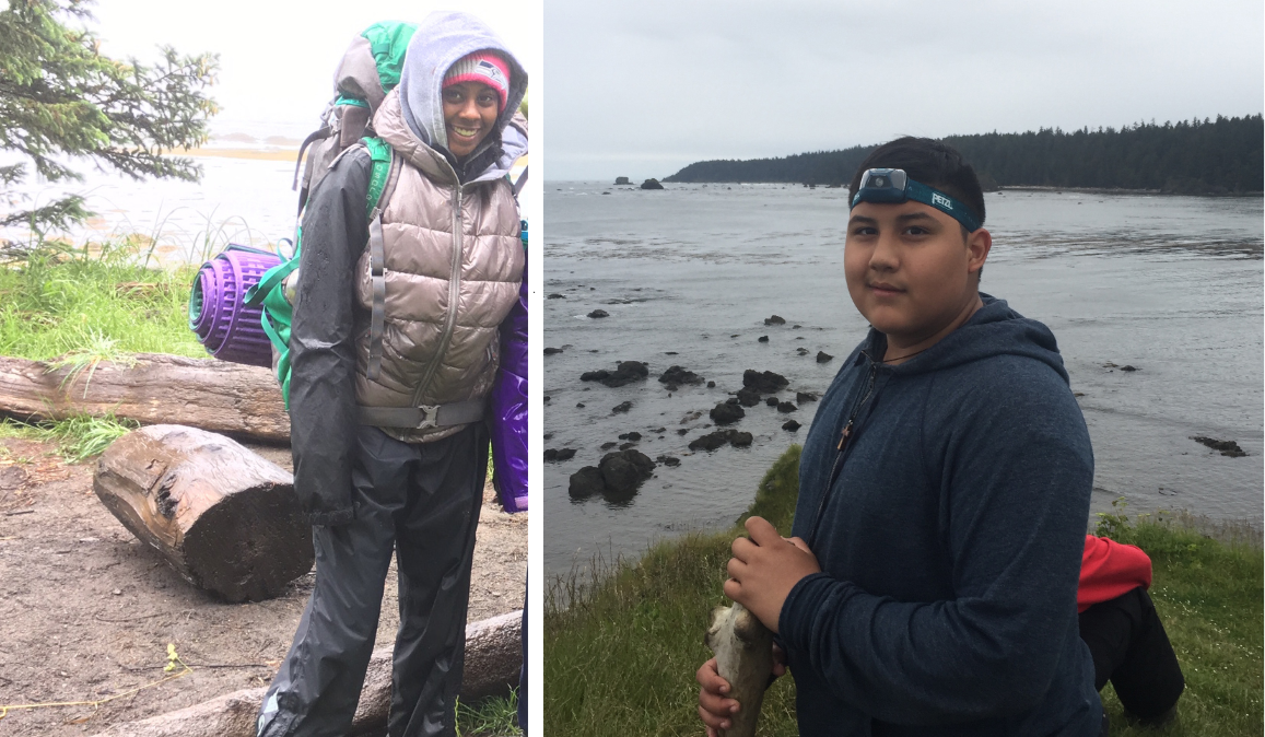 Layla and Cristian from the Seattle Nativity School on outdoor experiences. Photo by Sam Bennett.