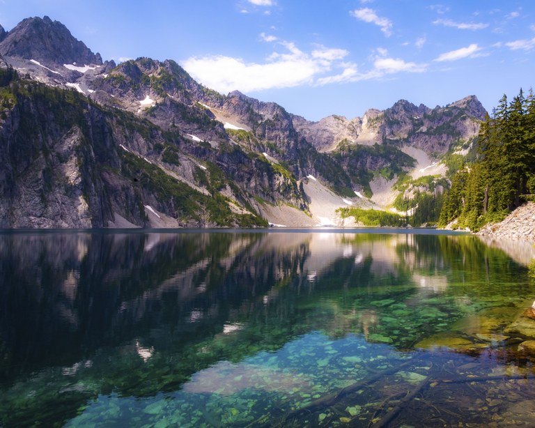 View from Snow Lake near Snoqualmie Pass by Daniel Rice