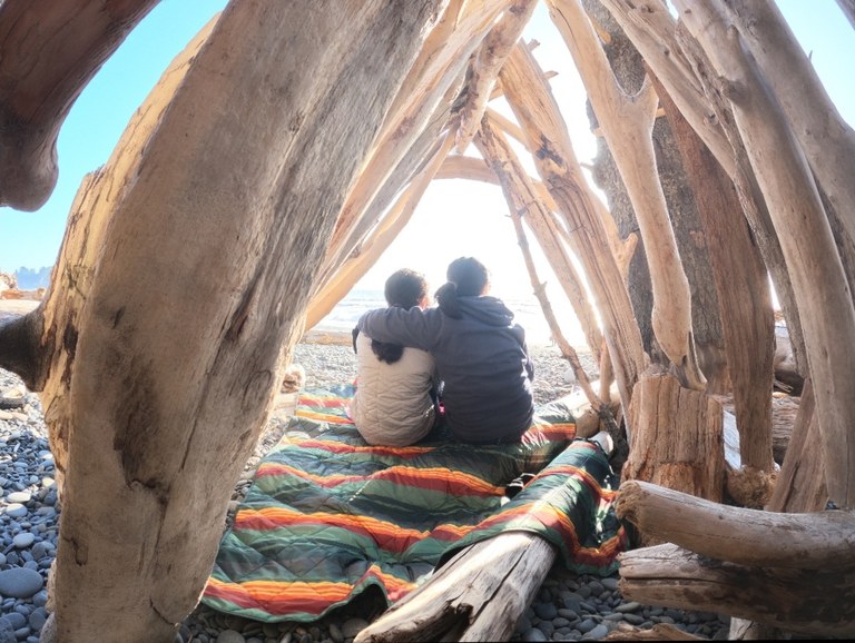 Mother and daughter on the Olympic Coast. Photo by Maria Geraldine Suguitan. Mother and daughter on the Olympic Coast. Photo by Maria Geraldine Suguitan.