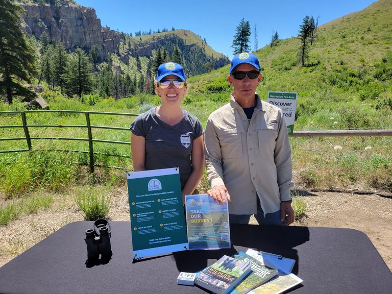 Trailhead ambassadors are here to answer questions and help hikers make safe, responsible choices.